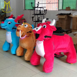 Hansel amusement walking plush coin operated animal mountable toy ride proveedor