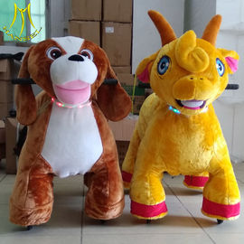 Hansel amusement park moving stuffed electric animal scooters for children proveedor