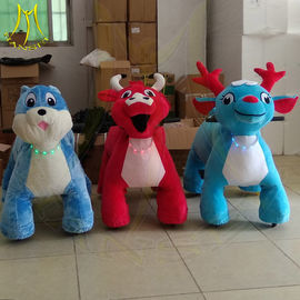 Hansel amusement park moving stuffed electric animal scooters for children proveedor