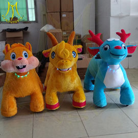 Hansel amusement park moving stuffed electric animal scooters for children proveedor