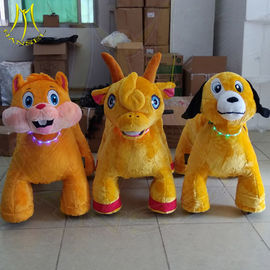 Hansel amusement games walking stuffed coin operated mountable animal proveedor
