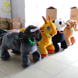 Hansel amusement park walking stuffed plush animal kids ride on unicorn toy proveedor