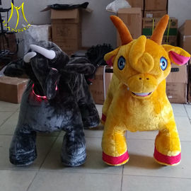 Hansel amusement park walking electric mountable animal plush ride proveedor