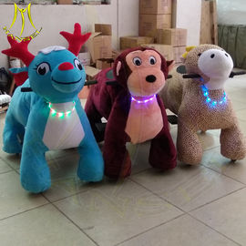 Hansel plush coin operated happy rides on animal motorized plush riding animals proveedor