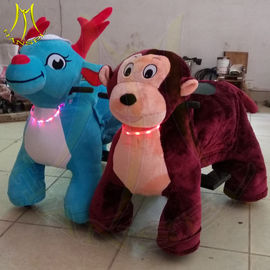 Hansel plush coin operated happy rides on animal motorized plush riding animals proveedor