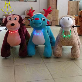 Hansel amusement park commercial electric ride on plush motorized animals proveedor