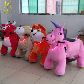 Hansel electric amusement rides game for kid power with 4wheels plush pony horse factory proveedor