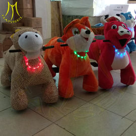 Hansel shopping mall electric mountable animal plush ride on toys proveedor
