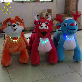 Hansel shopping mall plush electric unicorn ride on plush motorized animals proveedor