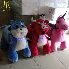Hansel shopping mall plush electric unicorn ride on plush motorized animals proveedor