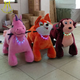 Hansel wholesales electric walking unicorn plush toy animales scooters for mall proveedor