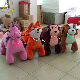 Hansel shopping mall kids plush riding animals plush riding motorized animals for sales proveedor