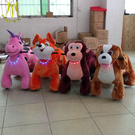 Hansel shopping mall kids plush riding animals plush riding motorized animals for sales proveedor