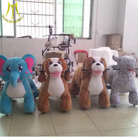 Hansel children stuffed animals with 4wheels ride on animal toy for shopping mall proveedor
