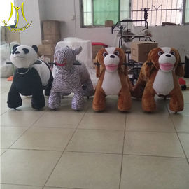 Hansel children stuffed animals with 4wheels ride on animal toy for shopping mall proveedor