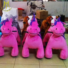 Hansel amusement park games kiddie electric ride on walking toy unicorn in mall proveedor