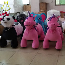 Hansel  indoor and outdoor riding games zoo animals kiddie ride panda plush toy proveedor