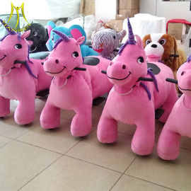 Hansel shopping mall plush animal toy riding for adult coin operated electric plush motorized proveedor