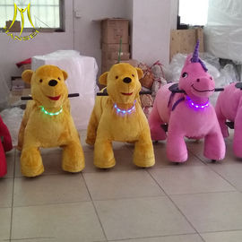 Hansel rideable stuffed horse kids rider plush animal go cart walking bike for adults proveedor