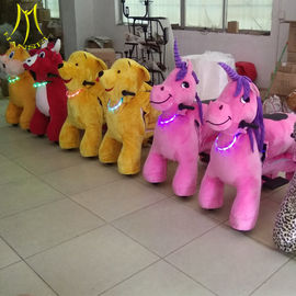 Hansel rideable stuffed horse kids rider plush animal go cart walking bike for adults proveedor