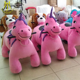 Hansel high quality indoor electric plush battery ride on unicorn with music proveedor