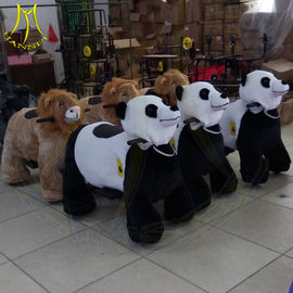 Hansel  kids plush stuffed electric battery operated ride animals for mall proveedor
