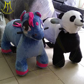 Hansel happy rides on animal motorized plush toy rides for park proveedor
