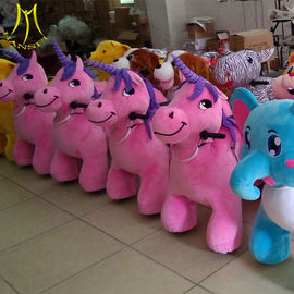 Hansel animal coin operated horse for shopping mall plush horse toy on wheels proveedor