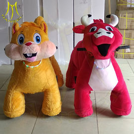 Hansel amusement park walking coin operated ride on plush animals proveedor