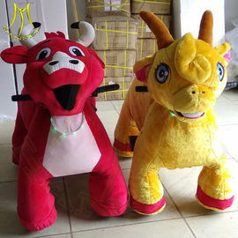 Hansel amusement park walking electric mountable plush motorized animal proveedor