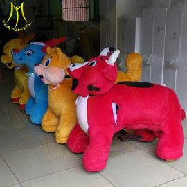 Hansel amusement park coin operated stuffed kids electric rides on animal proveedor
