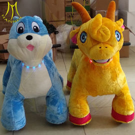 Hansel amusement park coin operated stuffed kids electric rides on animal proveedor