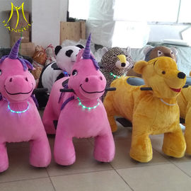 Hansel  hot selling plush motorized riding animals  children coin operated walking animal toy rides proveedor