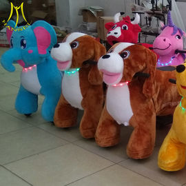 Hansel  coin operated electric plush rideable animal toy 4 wheel zippy battery animal for outdoor proveedor