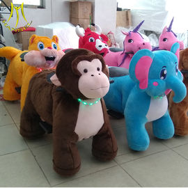 Hansel  shopping mall plush coin operated happy rides on animal plush riding zebra proveedor