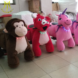 Hansel outdoor playground stuffed animals plush mechanical animal horse ride proveedor