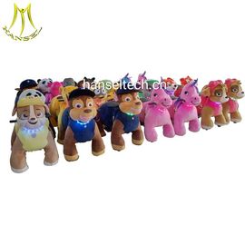 Hansel  plush stuffed electric battery power ride animals on wheels proveedor