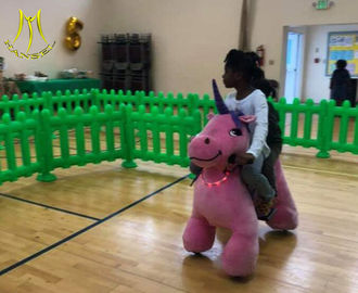 Hansel CE certificate electric kids walking motorized plush riding animals in mall proveedor